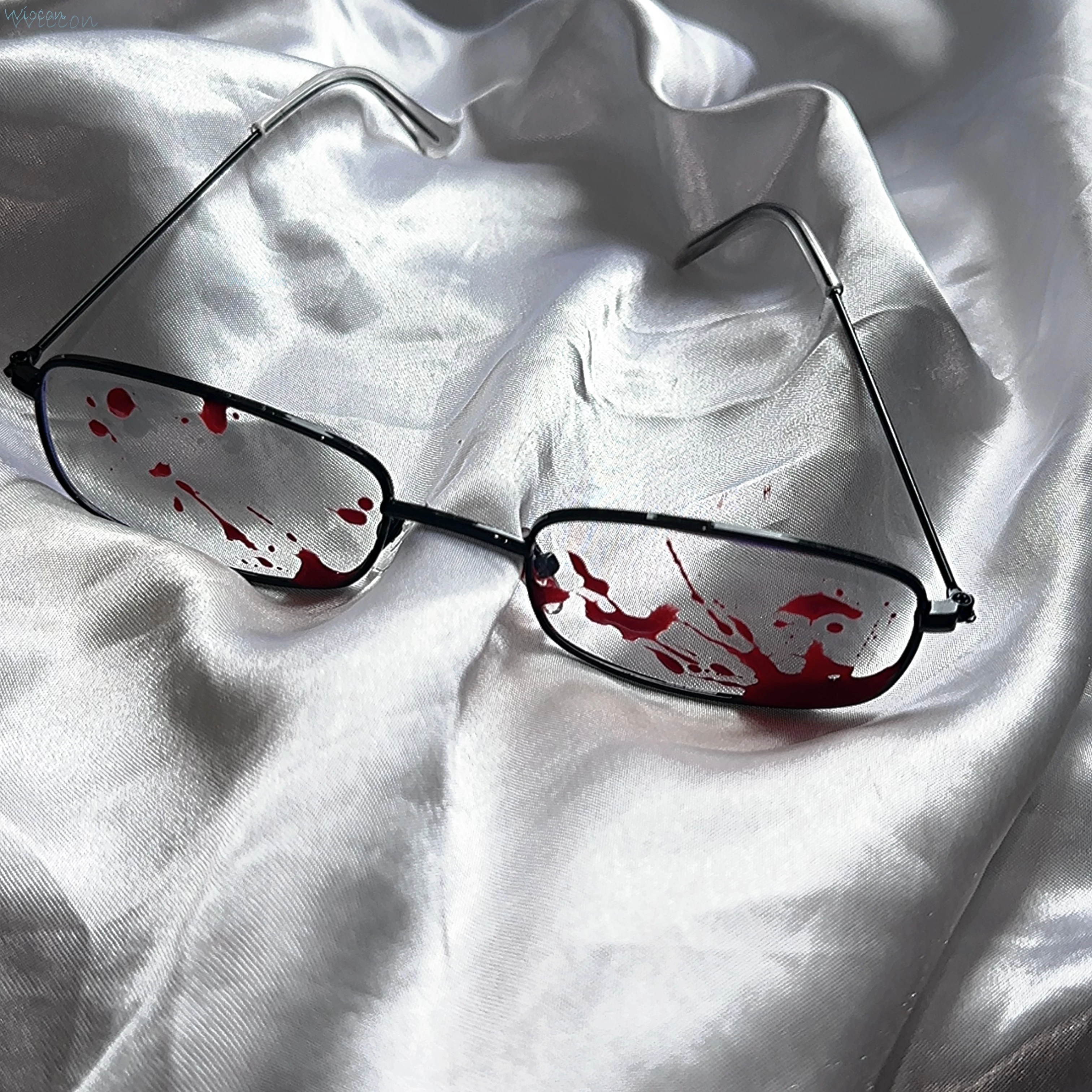 Очки Bloodstains панк-декоры Jirai Kei очки JiraiKei Yandere готический косплей сексуальный