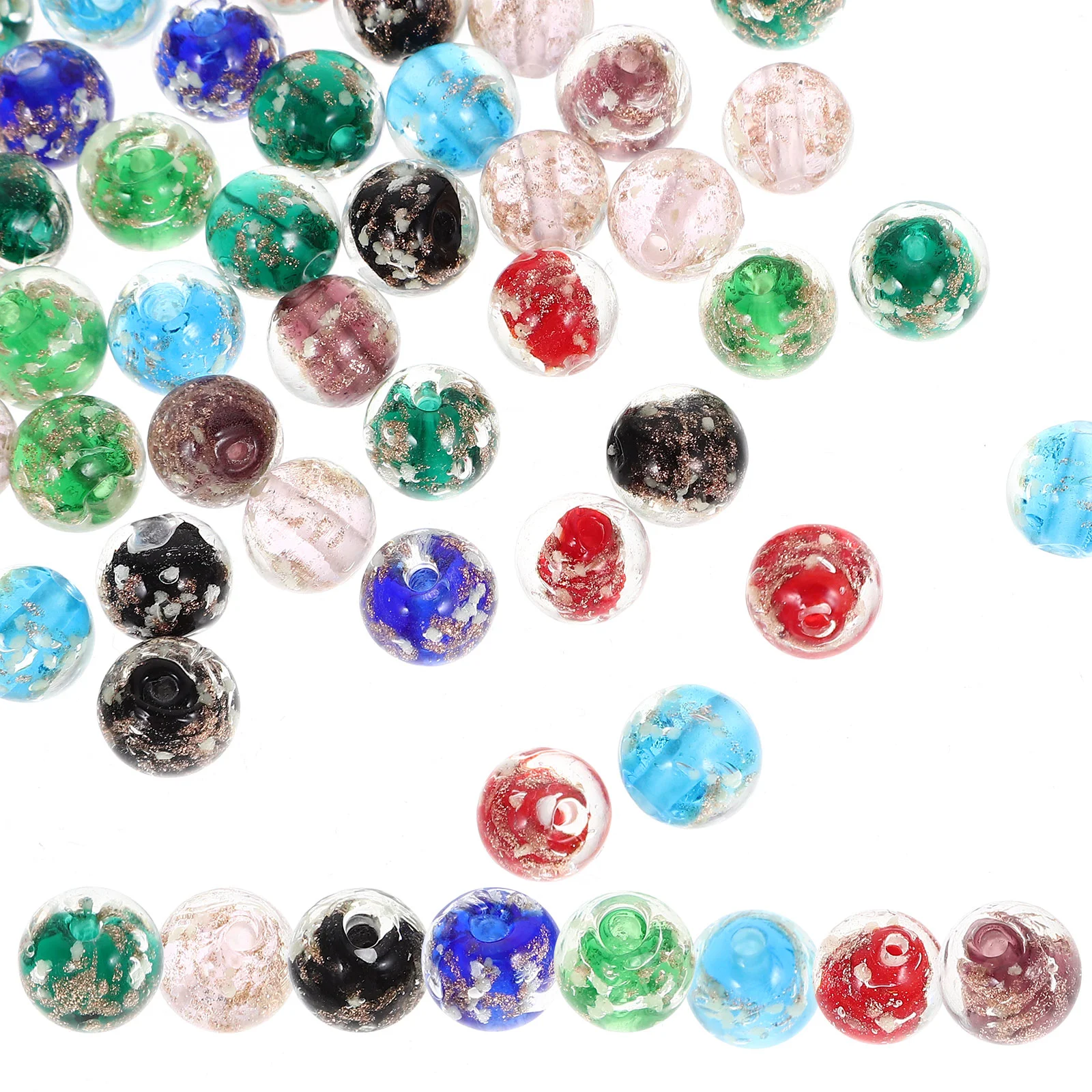 

80 Pcs Glow The Dark Jewelry Hair Accessories Luminous DIY Hair Accessory Glass Round Shaped Supplies