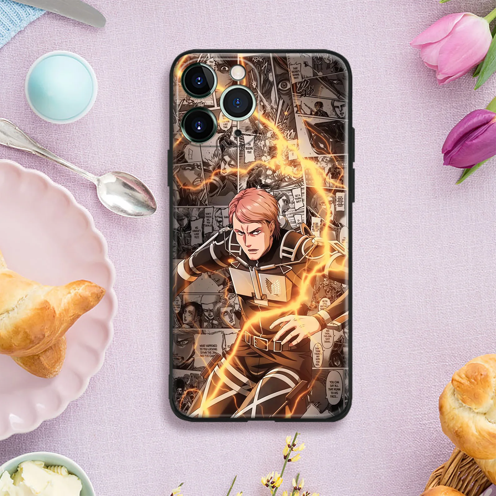 

Чехол для телефона из аниме «атака на Титанов», чехол для iPhone 13, 12, 11, Mini Pro, XS, Max, 6s, SE, X, XR, 7, 8 Plus, Мягкий стеклянный чехол