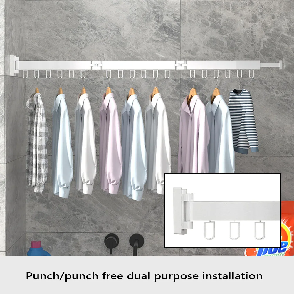 

Складной выдвижной держатель для украшения одежды, принадлежности для спальни, сушки одежды, ванной комнаты, домашняя сушка для балкона, ан...