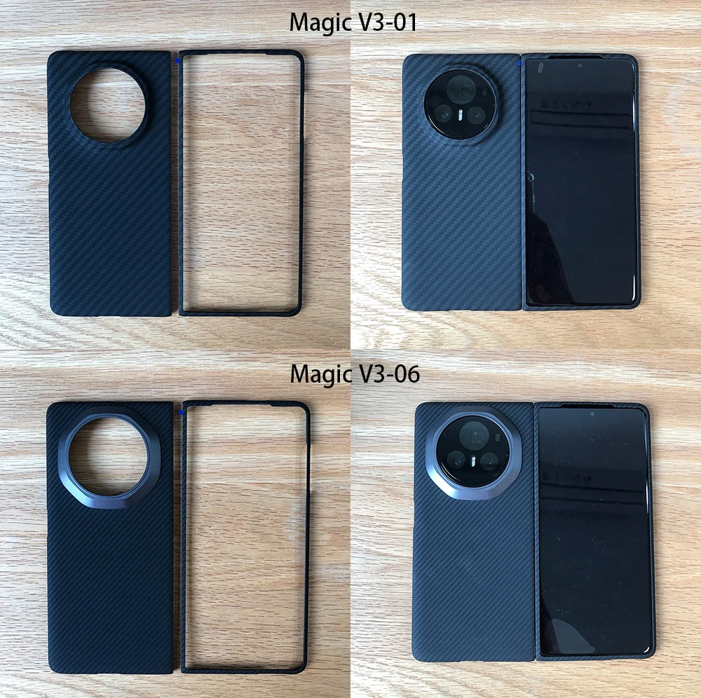 Черный телефон для Honor Magic V3 v3 кевларовый настоящий Арамид карбоновый цвет