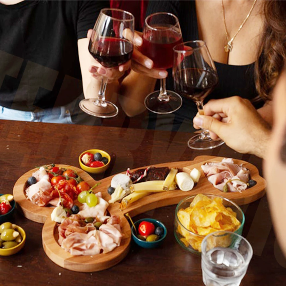 

Деревянный сервировочный поднос особой формы, деревянные поделки, украшение, блюдо для аппетита, контейнер для еды, домашний десертный торт