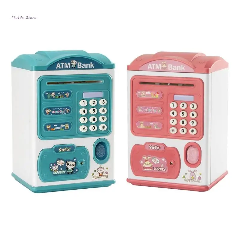 

Kids Piggy Bank Electronic ATM Auto Scroll Bill Money Saving Box Toy Gift
