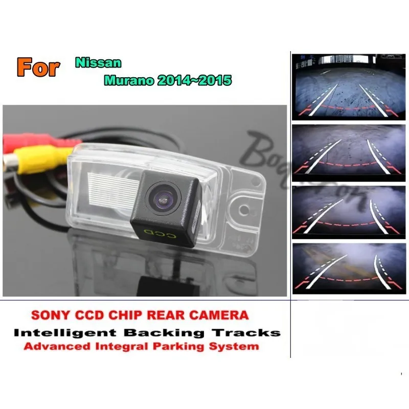 

For Nissan Murano 2014 2015 Smart Tracks Chip Camera HD CCD Intelligent Dynamic Parking Car Rear View Camera
