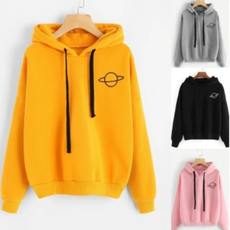 

Kawaii Sweatshirts Hoodies Women's Fashion Long Sleeve Cute Printed Hoodie Hip Hop Loosen Blouse Top Oversized Sweatshirt