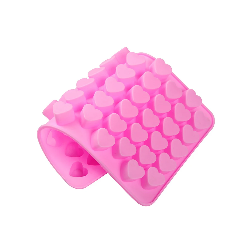 

2 Pcs Heart Silicone Chocolate Mold DIY Cake Decoration Biscuit Handmade Soap Mould for Party Wedding Bar Tools