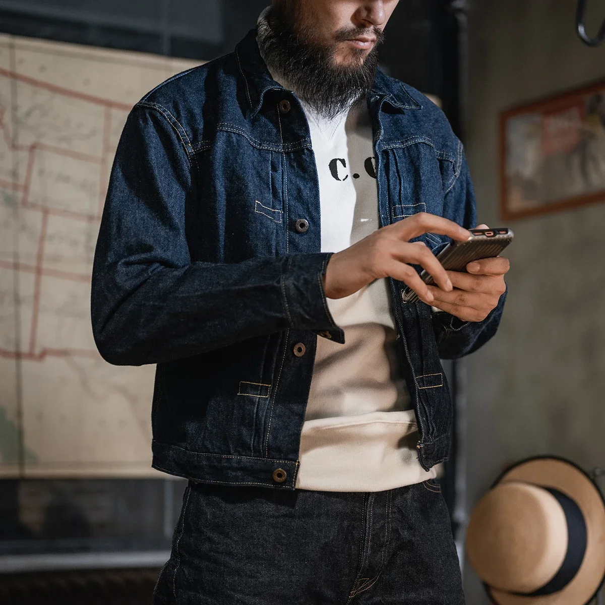 Прочная Мужская Базовая футболка с длинным рукавом и высоким воротником