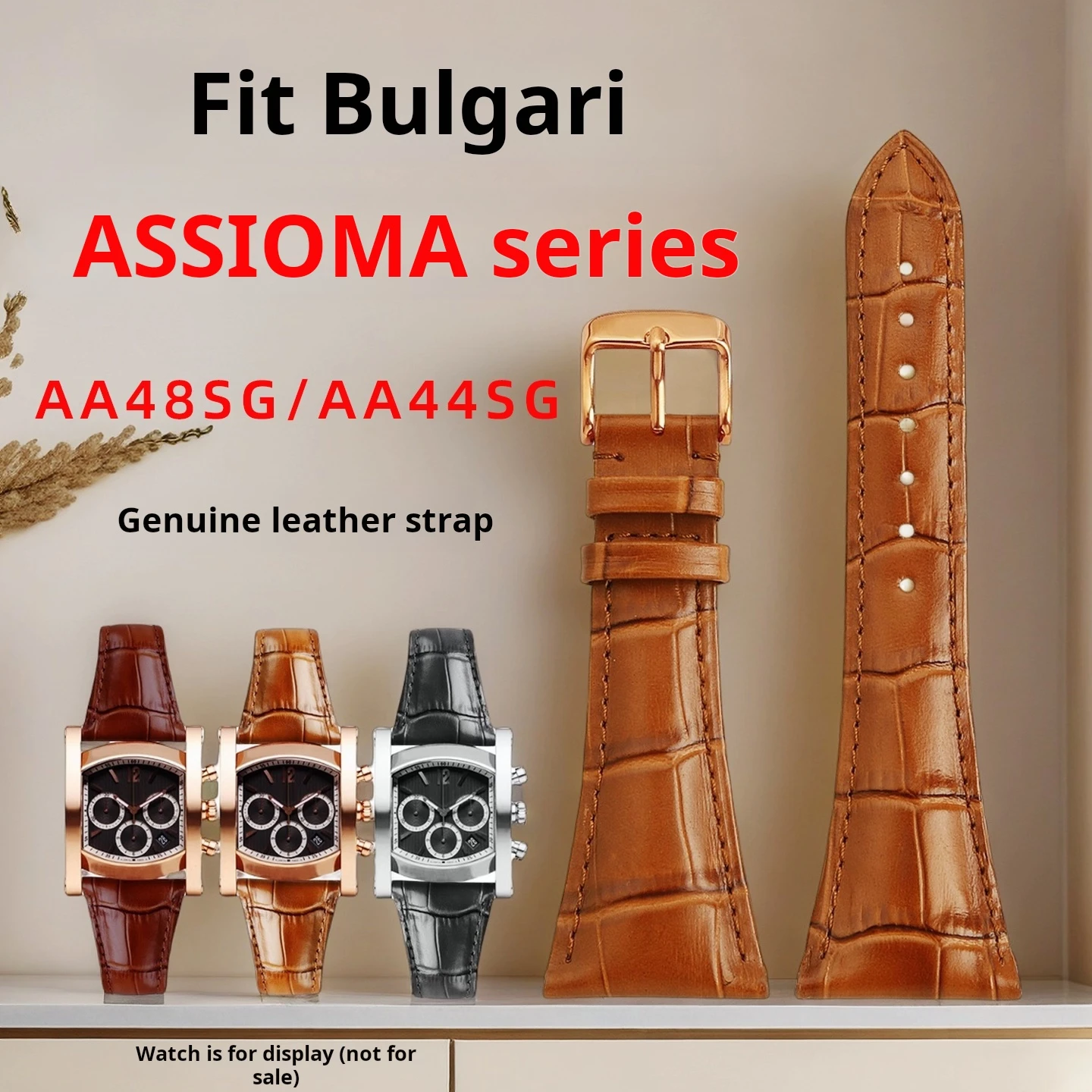 Фото Для BVLGARI Assioma AA48C13GLDCH мягкий ремешок из телячьей кожи 28x16 мм 26x16 мм из натуральной кожи ремешок для часов браслет из воловьей кожи мужской №1
