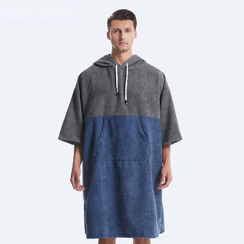 Пончо для серфинга с капюшоном толстое быстросохнущее полотенце смены