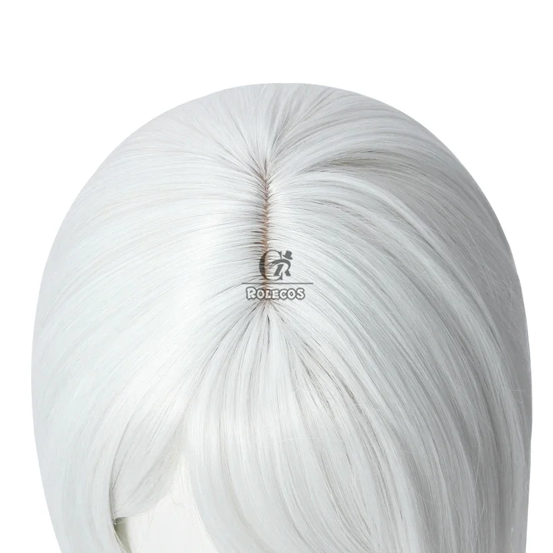 Парик для косплея по игре ROLECOS термостойкий женский головной убор из белых