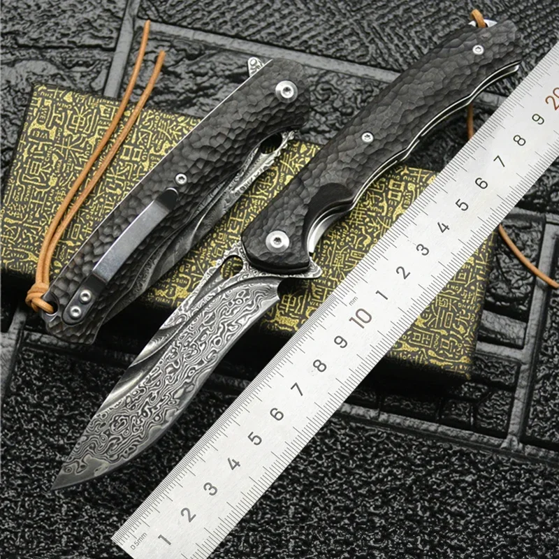 Нож из дамасской стали VG 10 уличный нож складной высокой твердости для кемпинга