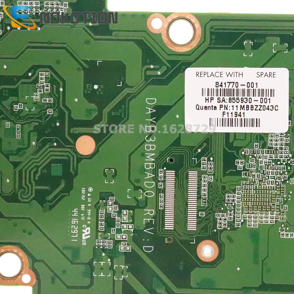 NOKOTION для HP Pavilion X2 12-B материнская плата ноутбука SR2EN M3-6Y30 0 9 ГГц 4 Гб ОЗУ 841770-001 841770-601