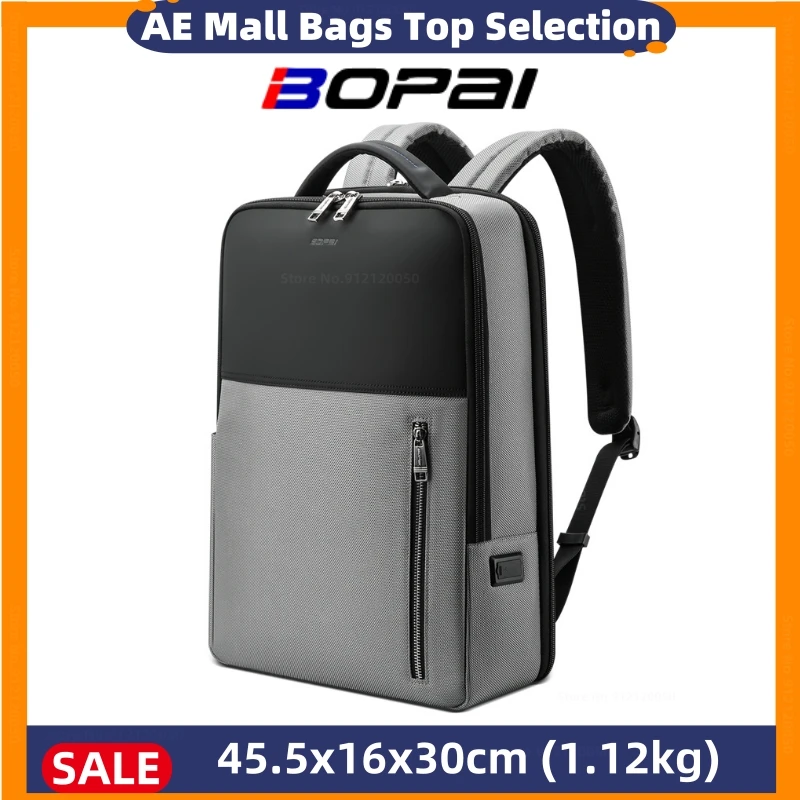BOPAI мужской рюкзак водонепроницаемый 15 6-дюймовый компьютер USB зарядка