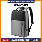 BOPAI мужской рюкзак водонепроницаемый 15,6-дюймовый компьютер USB зарядка противоугонные многофункциональные стильные школьные сумки для подростков путешествия