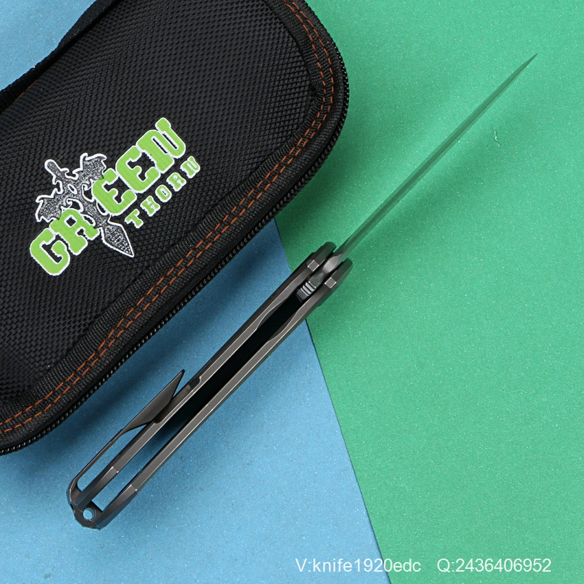 Складной нож Green Thorn Kami Flipper лезвие M390 титановая ручка для кемпинга охоты рыбалки