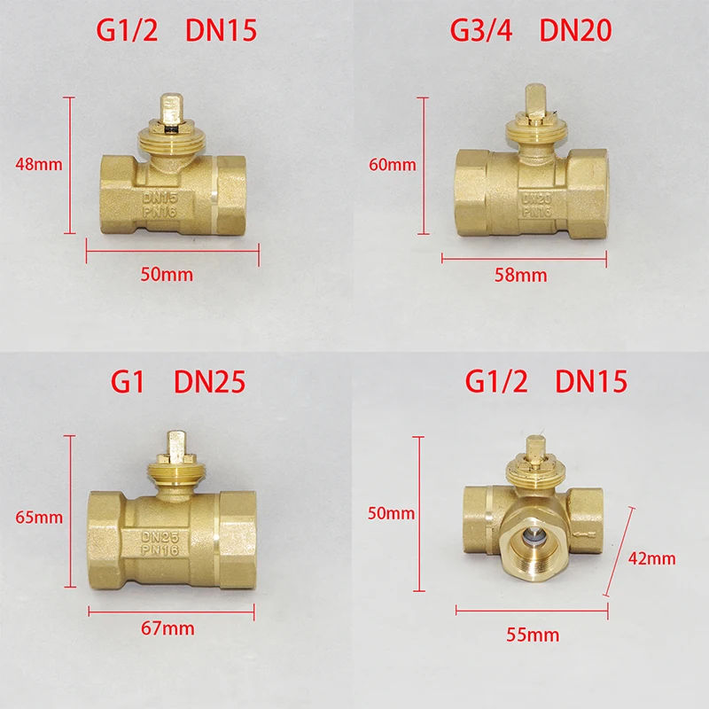 

DN15 20 25 Full copper electric two-way three-way ball valve body electric ball valve
