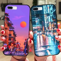 luxury beautiful building phone case for huawei honor 50 40 20 30 10 lite pro 7 8x 8c 8a 9 9x 9 lite black silicone case
