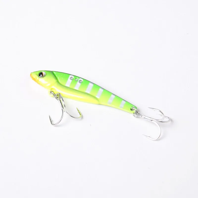 Metal VIB Vibrating Blade Lure Long Shot 3D Eyes Sinking Spinner Swimbait Artificial Vibe Pesca for Bass Pike Perch Fishing