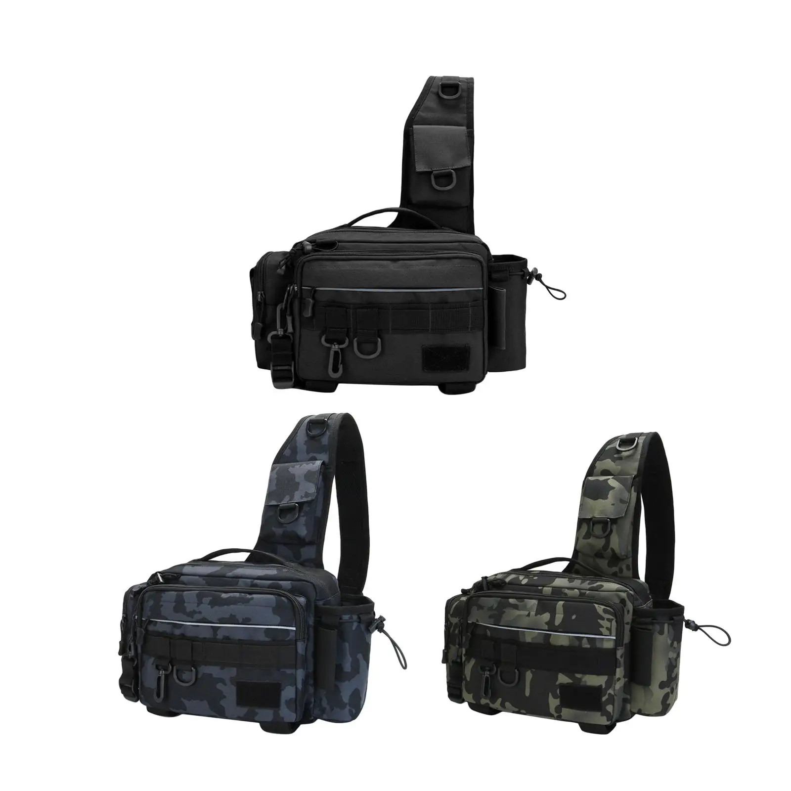 

Large Storage Bag with Rod Holder Lightweight Breathable Durable Portable Tackle Bag Fishing Tackle Backpack for Outdoor Fishing