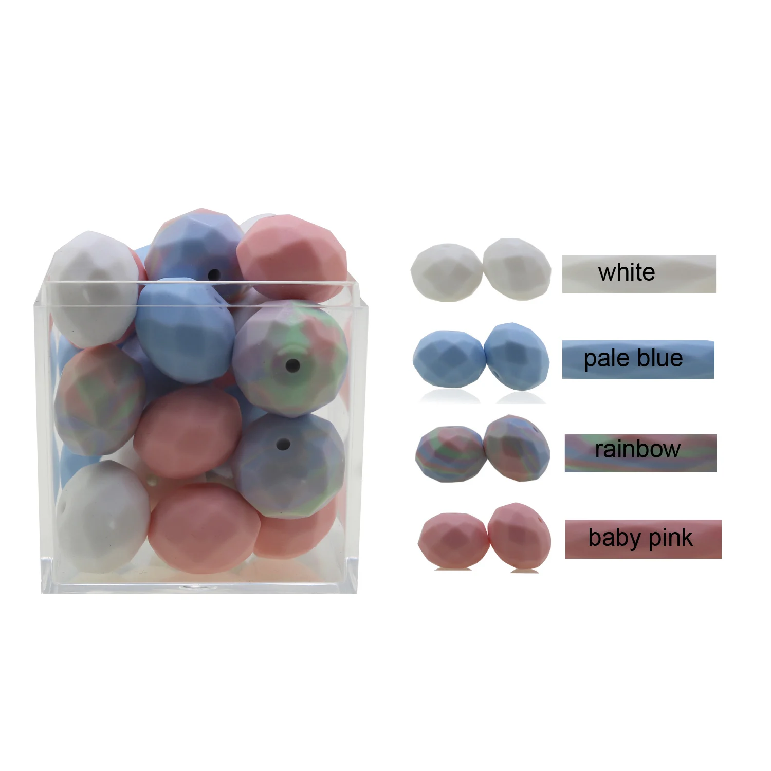 

100 шт., силиконовые бусины для прорезывателя зубов, 20 мм