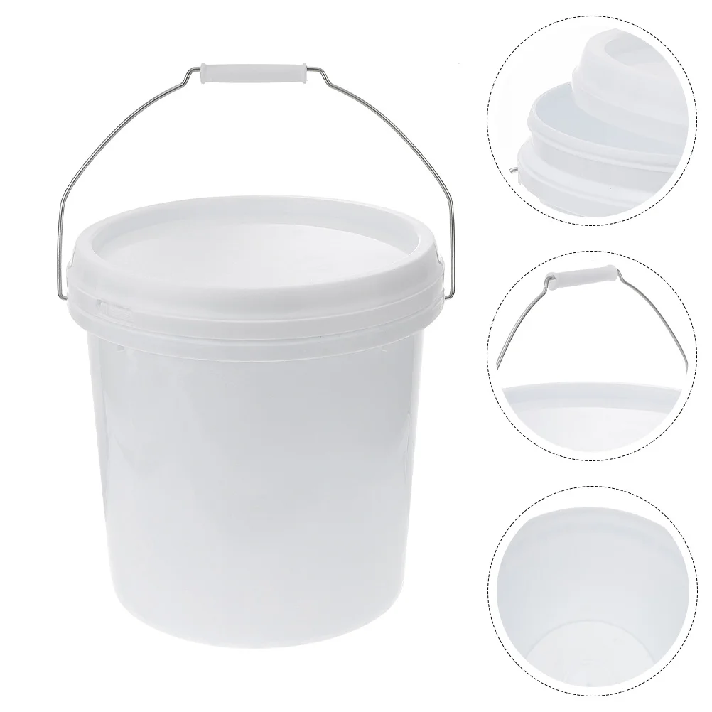 

Food Grade Barrel Plastic Buckets Pet Storage Containers Lids Airtight White Long Term Water Square Pail