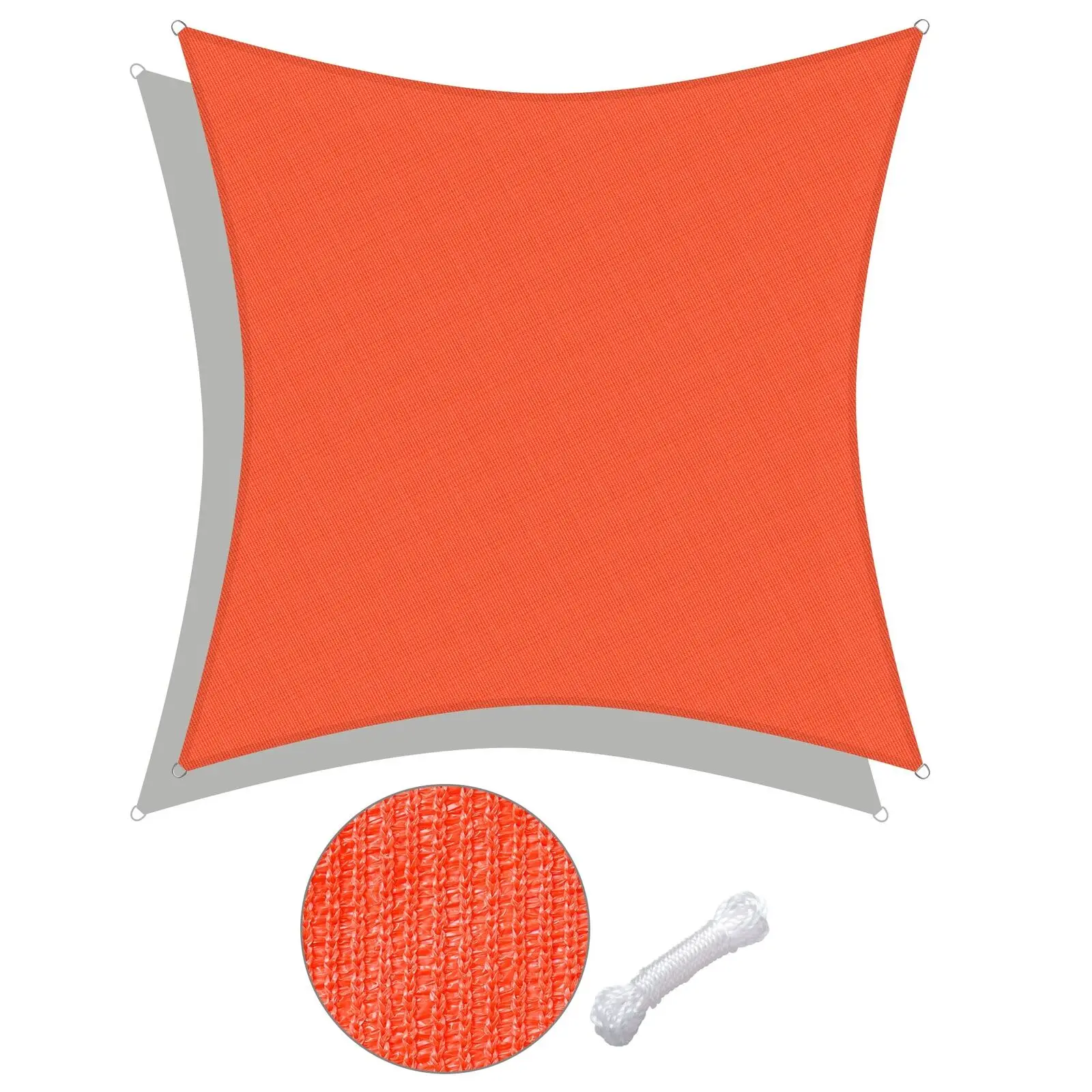 

16'x16' Decorative& Effective Square Sun Shade Sail UV Protection Watermalon Red