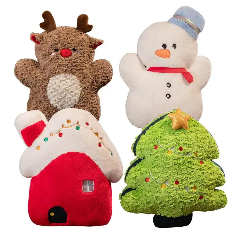

45cm Christmas Plush Toy Plush Christmas Tree Snowman Elk Xmas House Colorful Plush Doll for Home Sofa Car Christmas Decorations