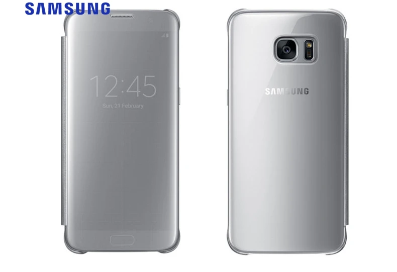 Cena Oryginalny Samsung Inteligentne Etui Z Klapką Do SAMSUNG Galaxy S7 G9300 S7 Krawędzi G9350 EF-ZG930 Inteligentny Widok Przypadku