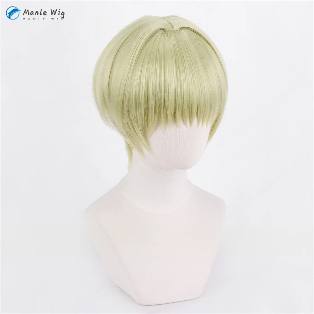 Аниме Hunter Shalnark Косплей Парик 30 см Короткие Зеленые Желтые Парики Термостойкие