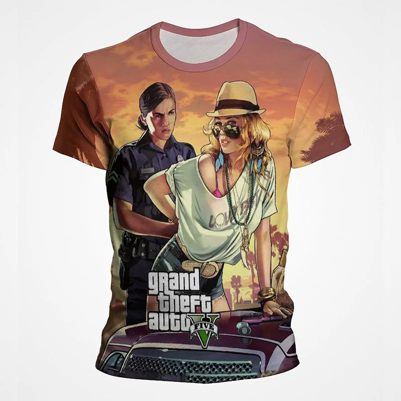 Футболка с 3D принтом из игры Grand Theft Auto GTA