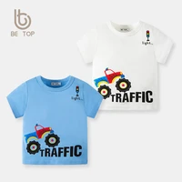 2022 summer boys graphic tee fashion clothes boutique kids clothing cotton baby top