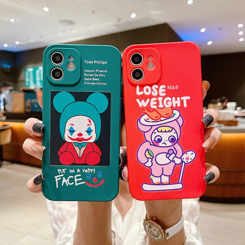 

Suitable for iPhone 13 mobile phone case Apple 11 creative clown doll cartoon TPU Apple XR protective case 8