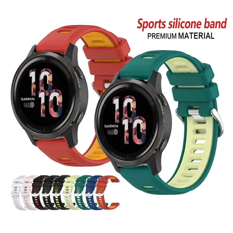 Фото Силиконовый спортивный ремешок для Garmin Venu4, Venu3 45 мм, SQ 2 / Active5 / Active6 / Vivoactive 6, 5, 3 №1