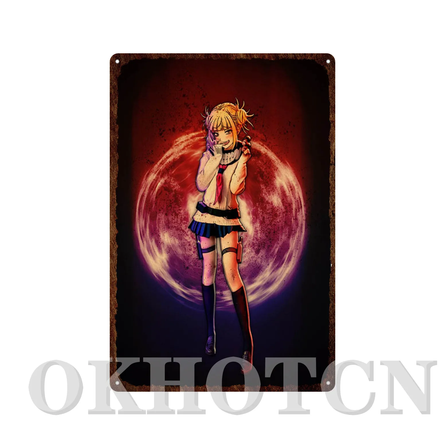 Химико Тога винтажные жестяные таблички с надписью японская сексуальная девушка