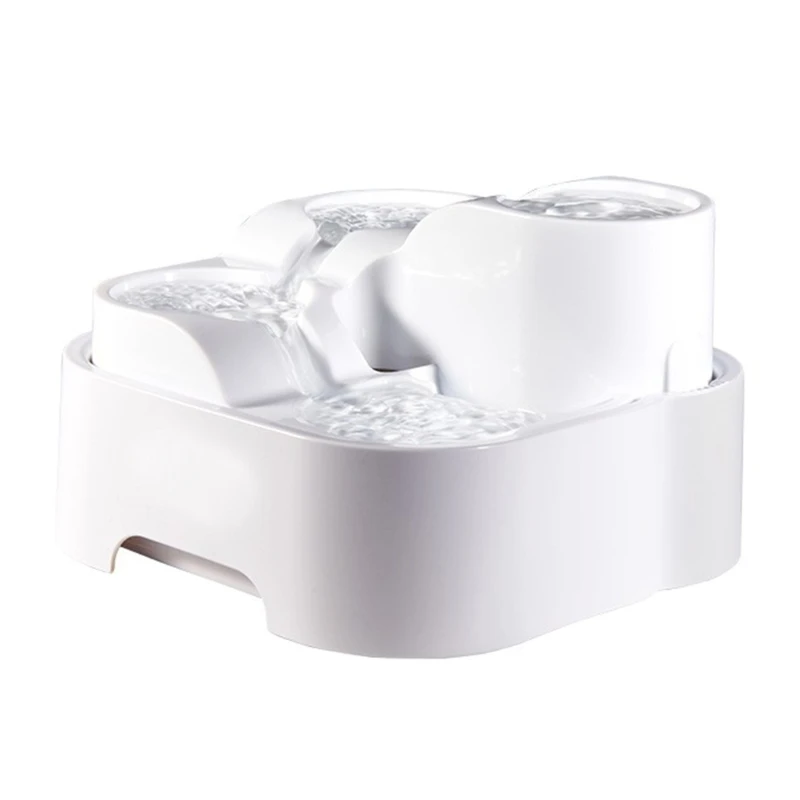 

Cats Water Fountain with Quiet Pump 2L Filtered Automatic Pet Water Dispenser
