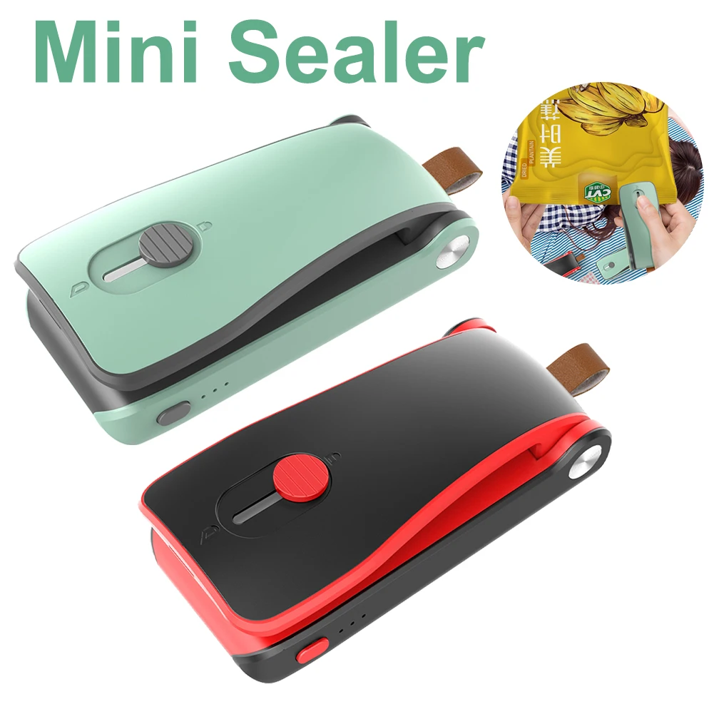 

Mini Bag Sealer Handheld Heat Sealer with Cutter 3-Gear Temperature Settings Food Storage Sealing Machine Kitchen Accessories