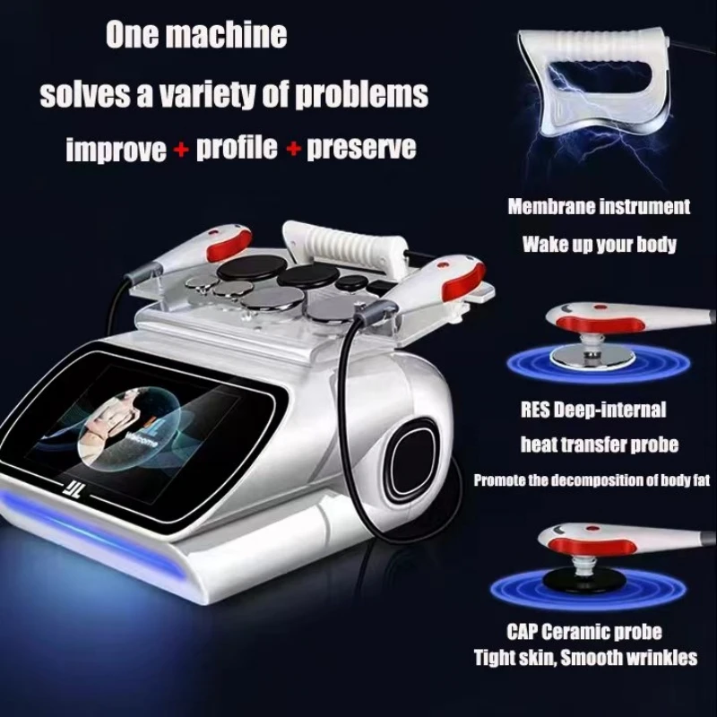 

Professional 448 KHZ RF Tecar Therapy RET CET Diathermy Body Slimming Machine Pain Relief Skin Tightening INDIBA Deep Care