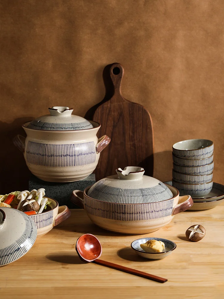 

Casserole/Stewpot Soup Household Gas High Temperature Resistant for Gas Range Chinese Casseroles Soup POY Stew Casserole