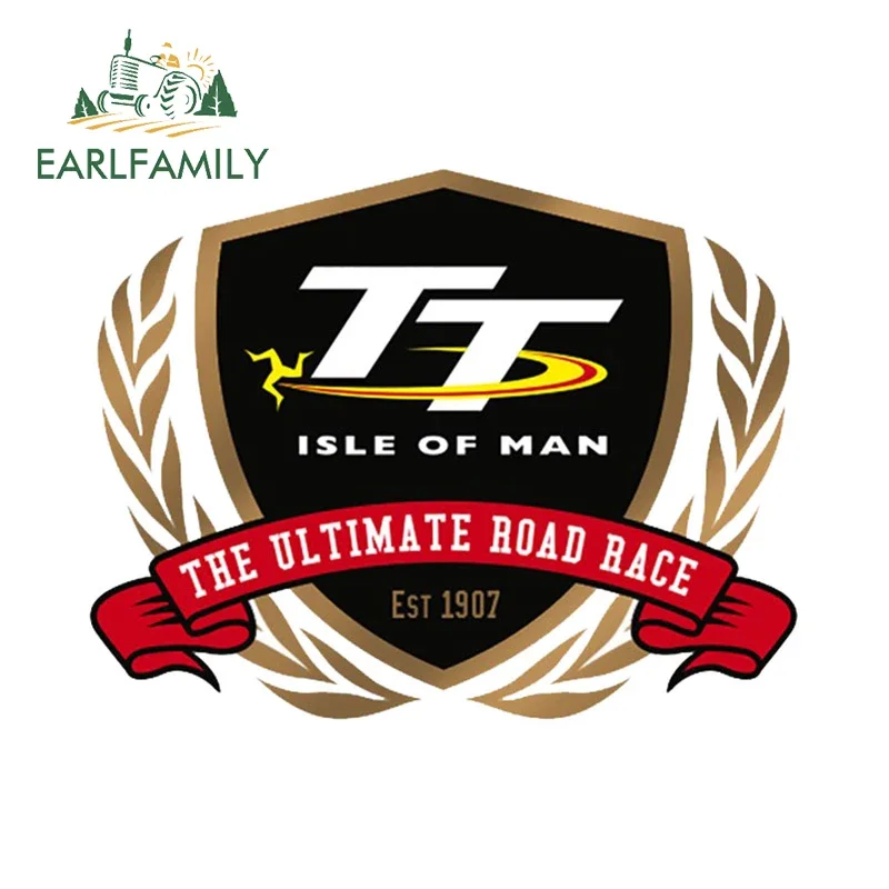 .Earlfamily 13 см Races Tt Eiland Van Mannen логотип авто наклейки Waterdichte Zonnebrandcrème наклейка бампер