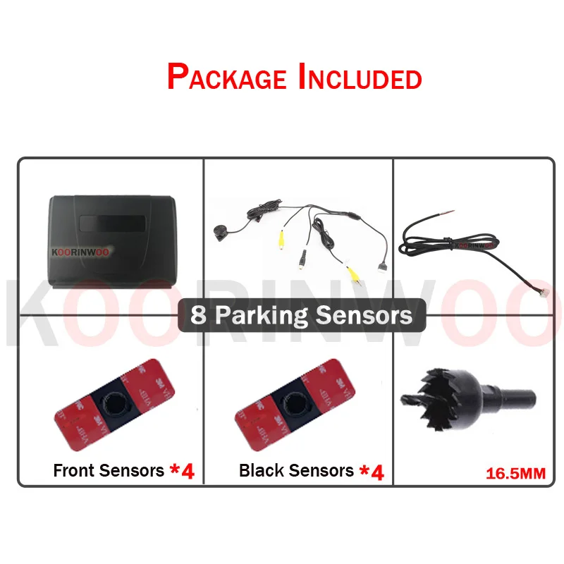 Комплект датчиков парктроника для автомобилей 16 5 мм плоский парковочный радар 8