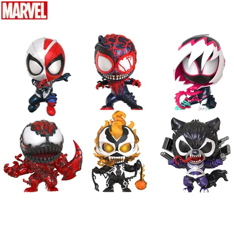 

Original Spider Man Miles Evil Spirit Knight Massacre Cosbaby Anime Peripheral Action Figures Doll Toy Decoration Children Gift