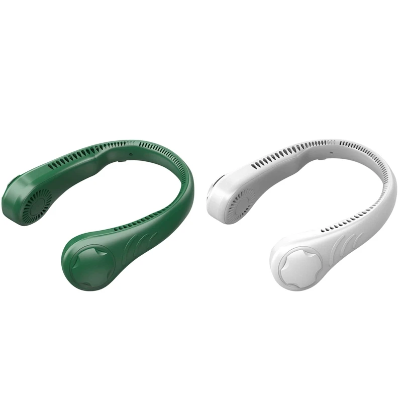 

Portable Neck-Mounted Fan USB Rechargeable Bladeless Cooler Wearable Neckband Cooling Fan For Home Office Outdoor