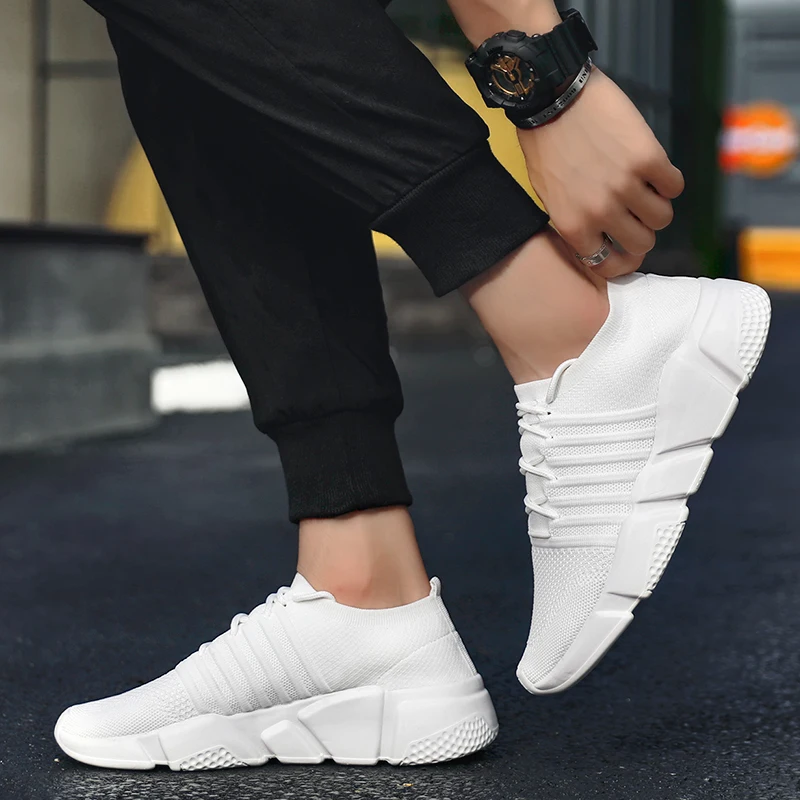 Men Casual Sneakers Breathable Shoes for Male Knitting Mesh Lightweight Large Size 48 Gym Shoes Man Sneakers Jogging