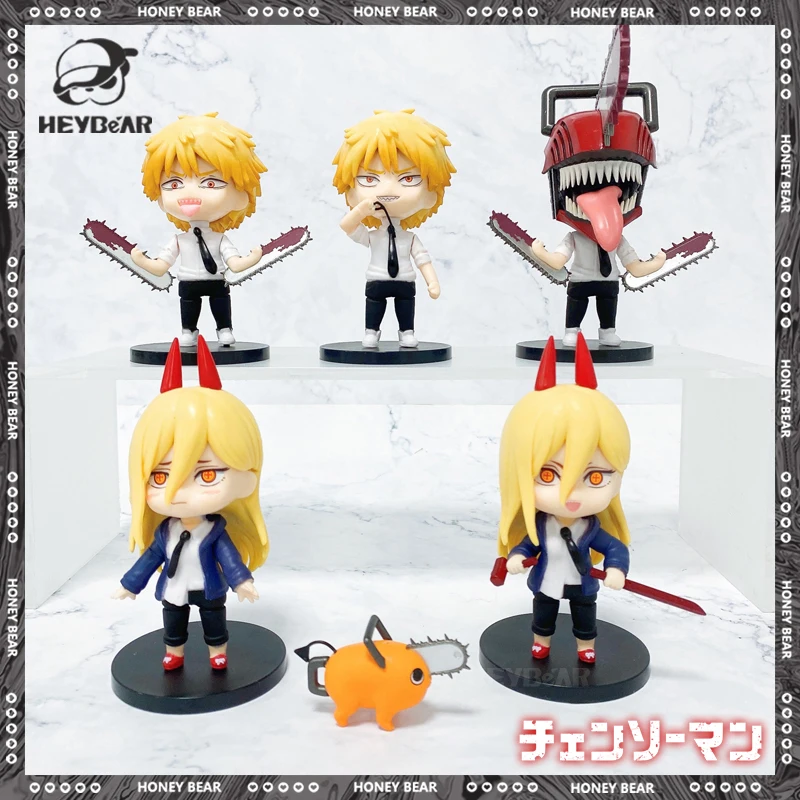 

Chainsaw Man Anime Figure 4/6pcs Set Denji/power 10cm Pvc Action Figure Statue Figurine Pochita Ornament Model Doll Toys Gift