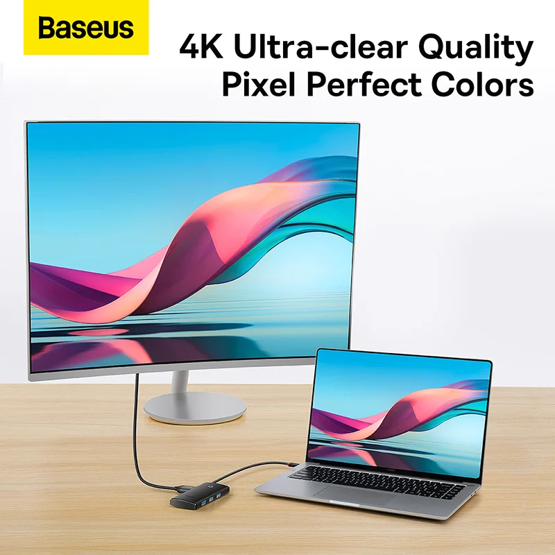 Baseus USB C HUB Type to HDMI-совместимый адаптер 4K 3 0 Док-станция для MacBook Pro Air Splitter |