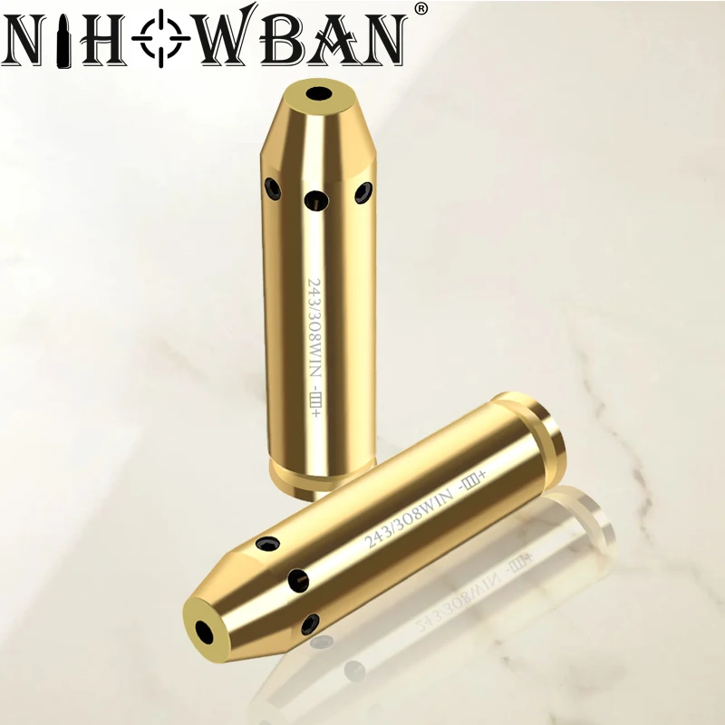 

Nihowban Tactical Red Dot Laser Sight 243.308WIN Brass Bullet Infrared Laser Calibrated Fire Aiming Training Hunting Accessories