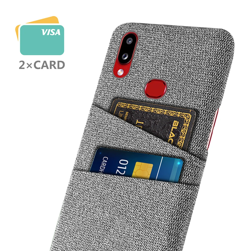 

For Samsung A10S Case 2019 Luxury Fabric Dual Card Phone Cover For Samsung Galaxy A10 Case A 10s Phone Cases Coque 6.2'' Funda