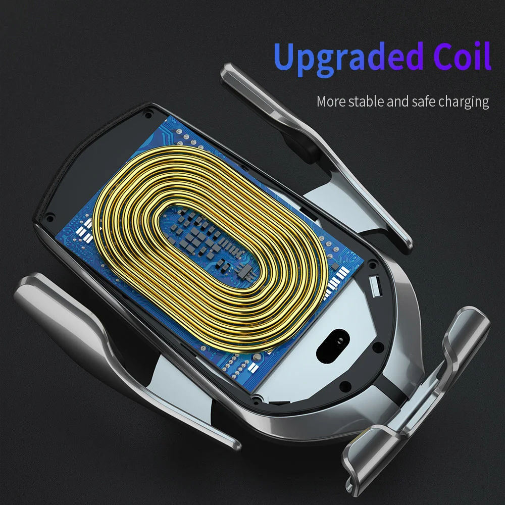 Automatic Clamping Fast Charging Car Phone Holder for iPhone 12 11 8 For Samsung Mobile 10W Wireless Charger | Мобильные телефоны и