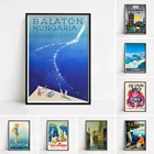 Озеро Балатон художественный венгерский постер для путешествий Венгерская стена для гостиной домашний декор