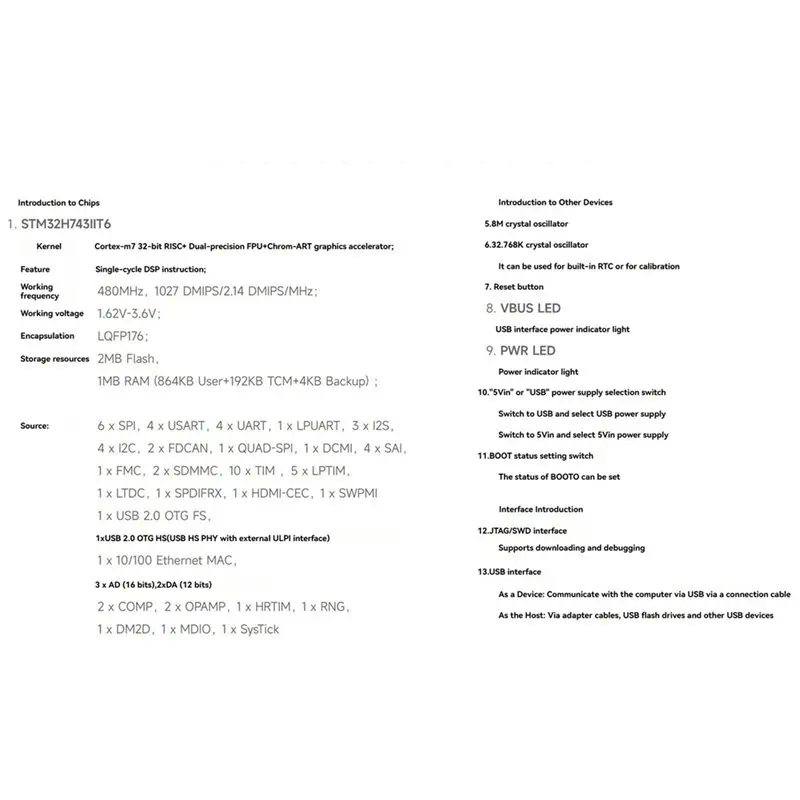 Фото Плата Waveshare STM32H743IIT6 с интерфейсами JTAG/SWD для отладки и загрузки, полный расширитель ввода-вывода №5